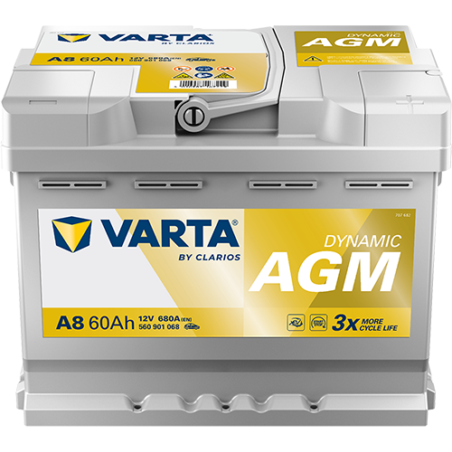 12 VOLT 60 AMPER VARTA AGM AKÜ (START-STOP)